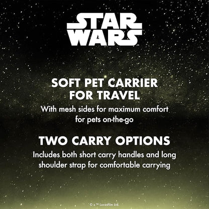 Star Wars for Pets Darth Vader Soft Pet Carrier 15” x 9” x 9” Black | for Pets 15 x 9 x 9 Dog Travel Bag| Luggage Carrier for Dogs, Fits Under Plane Seat (FF19635)