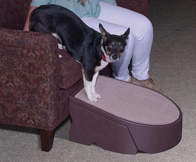 Pet Gear Stramp Stair and Ramp Combination for Dogs/Cats, Easy Step, Lightweight/Portable, Sturdy, Easy Assembly (No Tools Required), Espresso