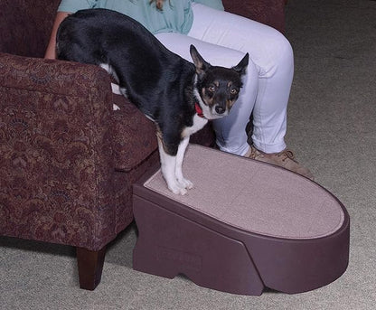 Pet Gear Stramp Stair and Ramp Combination for Dogs/Cats, Easy Step, Lightweight/Portable, Sturdy, Easy Assembly (No Tools Required), Espresso
