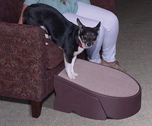Pet Gear Stramp Stair and Ramp Combination for Dogs/Cats, Easy Step, Lightweight/Portable, Sturdy, Easy Assembly (No Tools Required), Espresso