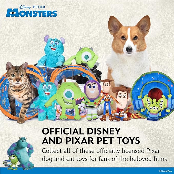 Disney for Pets Pixar’s Monsters, Inc. Rope Pet Toy, 12in Pixar Dog Toys | Rope Tug Toy for Dogs Inspired by Mike and Sulley from Pixar’s Monsters, Inc.