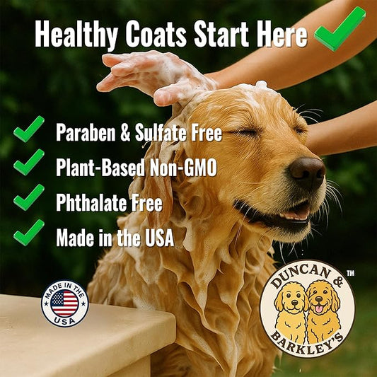 Duncan & Barkley’s Soothing Dog Conditioner – Moisturizing Formula for Dry, Sensitive Skin - Lightweight, Rinse-Clean Finish - Vanilla Cupcake Scent - 16 oz