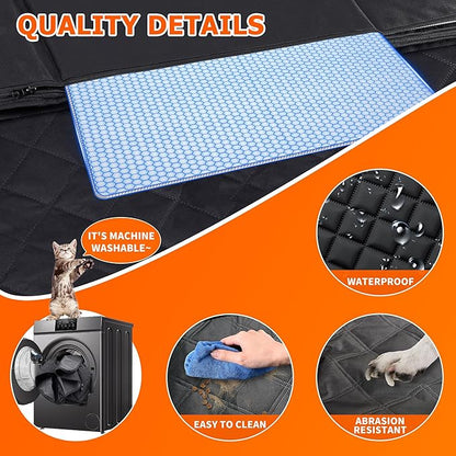 Dog Seat Cover for Cars & SUVs, LSize Dog Seat Cover for Back Seat for 2-4 Large Dogs, 400Lbs Capacity, Waterproof & Non-Slip Back Seat Protector