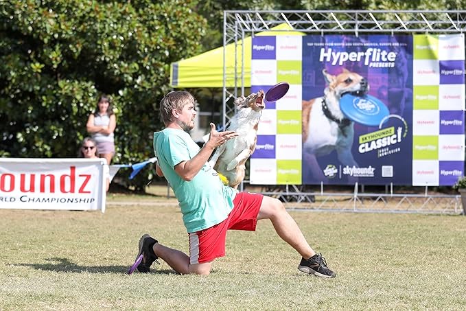 Hyperflite Pup Hyperflex Dog Flying Disc – for Dogs Under 16" – Ultra Flexible – Puncture Resistant – Competition Approved – 7" / 90g – Purple
