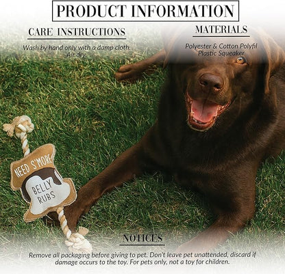 Pavilion Gift Company - S'More - Canvas Rope Dog Toy S'More Marshmallow Tug of War Puppy K9 Doggy Lover Parent Gift