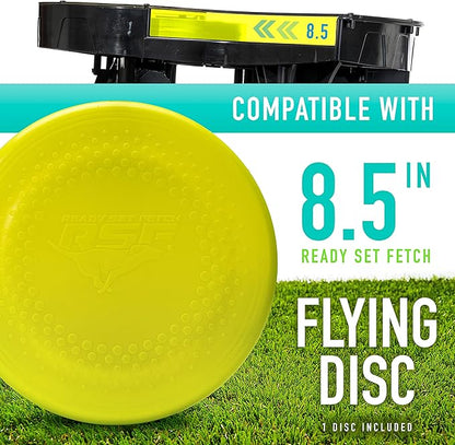Franklin Pet Supply Co. Automatic Disc Launcher for Dogs - Ready Set Fetch Automatic Disc Tosser Dog Toy for Fetch - Portable Thrower Toy - Battery Powered