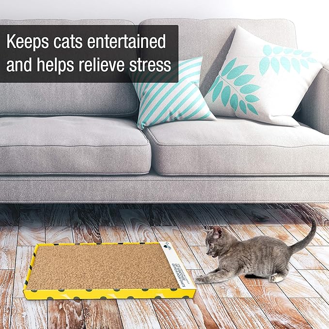 Our Pets Cosmic Cat Scratcher, North-American Grown Catnip Included, Reversible for Twice the Use, 18.13" x 10.13" x 1.25"
