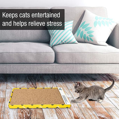 Our Pets Cosmic Cat Scratcher, North-American Grown Catnip Included, Reversible for Twice the Use, 18.13" x 10.13" x 1.25"
