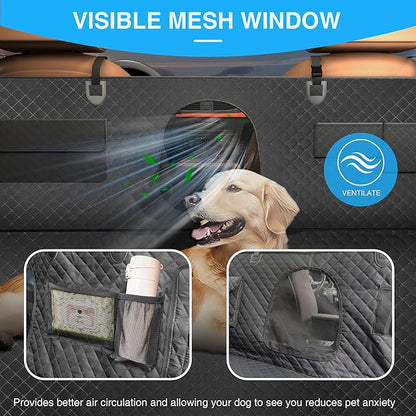 Dog Hammock for Car Backseat - Heavy Duty Medium Size fits Cars, SUV, and Mid-Size Trucks - Waterproof Dog Car Seat Cover for Back Seat - Machine Washable