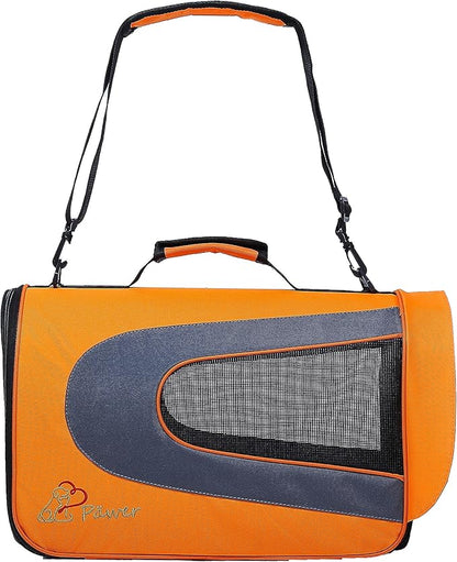 Pawer 18” x 11”x 11” Soft-Sided Foldable Airline Approved Pet Carrier for Cat, Puppy and Small Dog, Washable 600D Oxford Fabric, with Handle and Strap for Carry, Multiple Colors Available