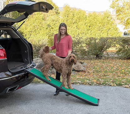 Pet Gear supertraX Ramps for Dogs and Cats, Maximum Traction Surface, Portable/Easy-Fold (No Tools Required), Built in Handle for Travel, 5 Models, 42-71 Inches Long, Supports 150-200lbs