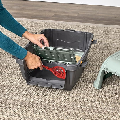Midwest Homes for Pets Skudo 24” Plastic Cat Carrier with Integrated Litter pan