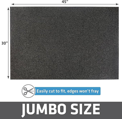 Drymate Cat Litter Box Mat, Litter Trapping Mat, Waterproof, Urine-Proof, Absorbent, Machine Washable, Soft on Paws, Contains Mess, Protects Floors, Kitten Supplies, Charcoal, 30x45 Jumbo XXL