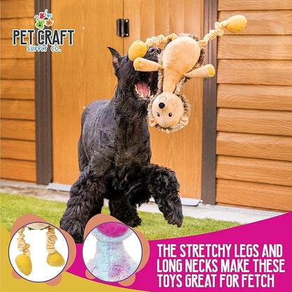 Pet Craft Supply Jiggle Giggle Dog Toys Funny Cute Giggling Sound Wiggly Shaking Tug Fetch Soft Chew Cuddle Plush Interactive Big Dog Toy for Medium to Large Breeds Multipack Boredom Relief