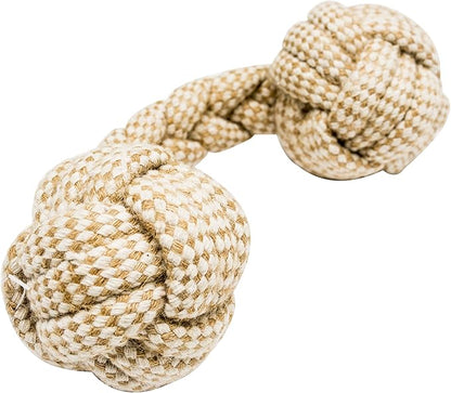 Franklin Pet Supply Natural Non-Toxic Rope Dog Toys Hemp Play Fetch Tug of War Dog Teething Puppy Chew 4 Pack
