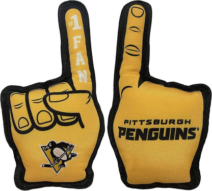 Pets First NHL Pittsburgh Penguins #1 Fan Toy for Dogs & Cats. Best Tough PET Toy with Inner Squeaker. Number One Premium Dog Toy for Strongest Chewers & Sports Fans, One Size