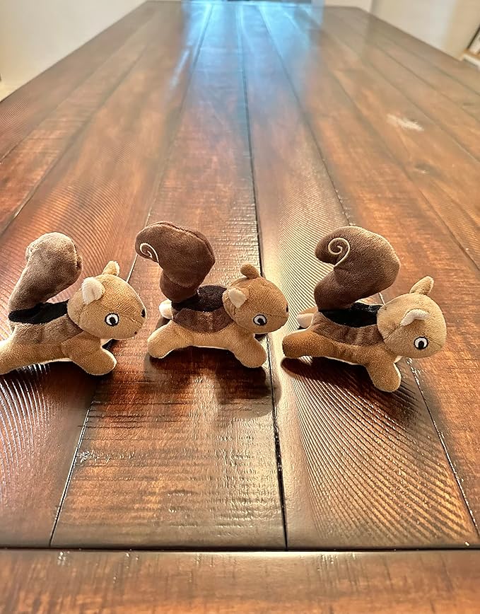 Glow Pups Hide and Seek Dog Toy, Stuffed Animal Tree House, Burrow Dog Toy, Hide and Seek Toy for Small Dogs (Replacement Animals, Squirrel)