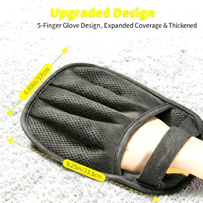 Pet Hair Removal Glove for Cats Dogs - 2PCS Extra Large Thickened Upgraded Five Finger Electrostatic Pet Hair Gloves Reusable Magic Brush Pet Hair Remover Tool for Laundry Couch Carpet Car Seat