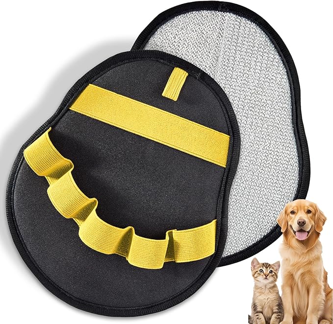 Pet Hair Fur Removal Mitt Glove for Cats Dogs 5-Finger Electrostatic Reusable Pet Hair Remover Brush Tool for Couch Furniture Carpet Laundry Clothing