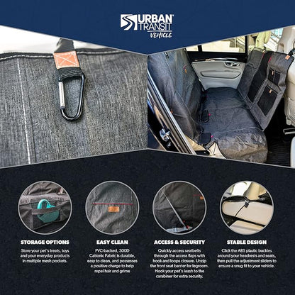 URBANTRANSIT Pet Seat Cover for Your Back Seat and Durable Dog Car Hammock, Protects Your Car's Interior from Pets, Children & Spills - Measures 53" X 41.5" to Fit Most Vehicles