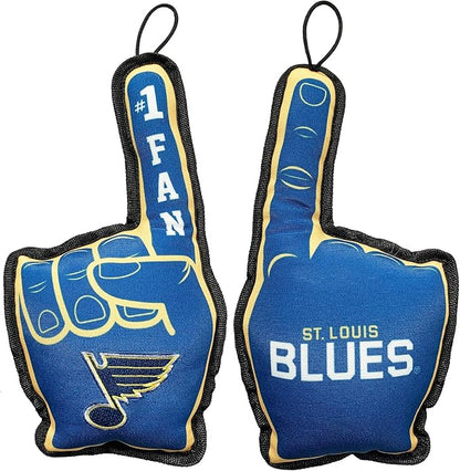 Pets First NHL St. Louis Blues #1 Fan Toy for Dogs & Cats. Best Tough PET Toy with Inner Squeaker. Number One Premium Dog Toy for Strongest Chewers & Sports Fans, One Size