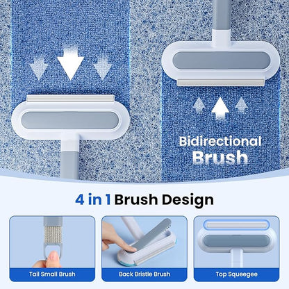 2 Pack Pet Hair Removal Tool, 2026 New 4 in 1 Dog Cat Hair Remover for Furniture, Reusable Pet Hairs Remover Brush with Extendable Handle, Multifunctional Fur Cleaner for Couch Carpets Bedding Clothes