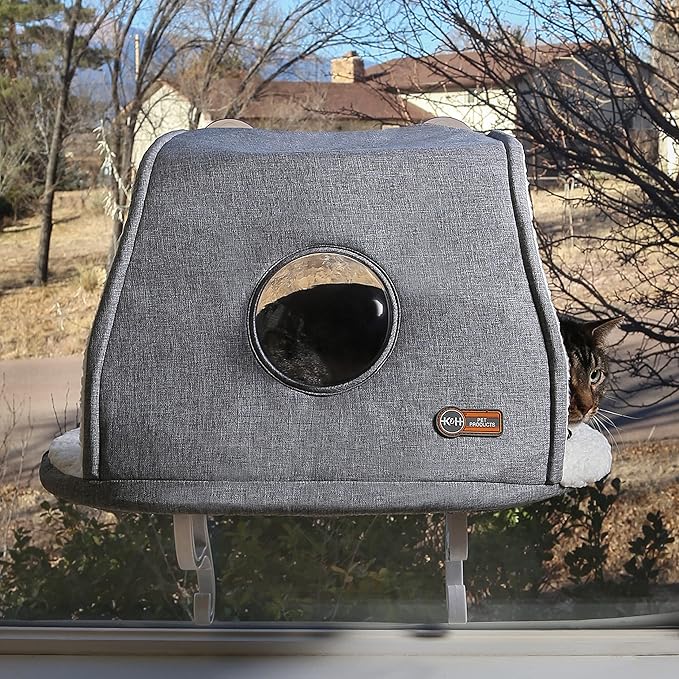 K&H Pet Products Universal Mount Kitty Sill Hooded Fleece 14 X 24 Inches
