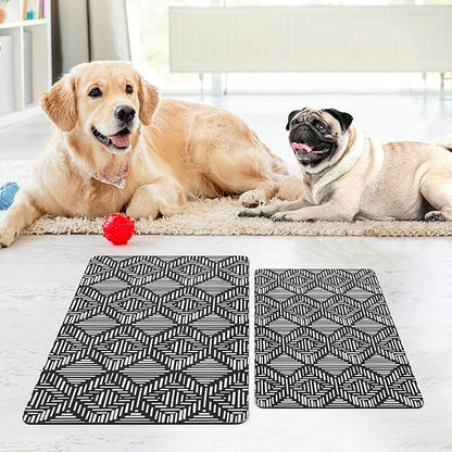 NALALAS Large Dog Mat for Food and Water, Cat Feeding Mat | Large Waterproof Dog Bowl Mat | Non-Slip Pet Food Mat for Floors | Pet Mats for Food and Water | Easy to Clean