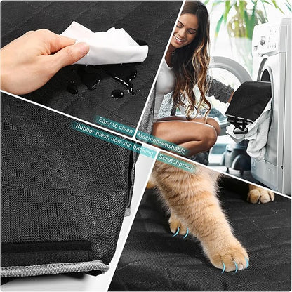 Dog Car Seat Cover Compatible with Mazda CX70 CX60 Back Seat Accessories 2024 2025 2026, Waterproof Pet Bench Backseat Covers with Non-Slip Backing