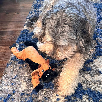 SPOT Skinneeez Extreme Stuffers Cow - Stuffing Free Dog Toy with Squeaker & Rip Stop Mesh Lining for Durability- Insert Plastic Bottle for Extra Crunch, for Small to Medium Puppies & Dogs - 14in