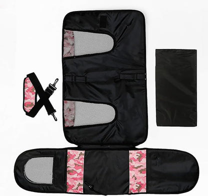 Pawer 18” x 11”x 11” Soft-Sided Foldable Airline Approved Pet Carrier for Cat, Puppy and Small Dog, Washable 600D Oxford Fabric, with Handle and Strap for Carry, Multiple Colors Available