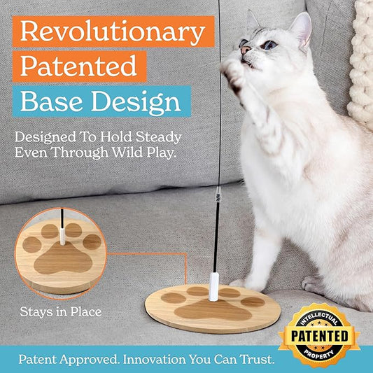 2 Cat Toy + 9 Feather Lures Interactive Cat Toys For Indoor Cats Interactive Kiteen Toys Enrichments For Boared Indoor Adult Cats Kittens Suction Cup Juguetes Para Gatos Teaser Feather Wand