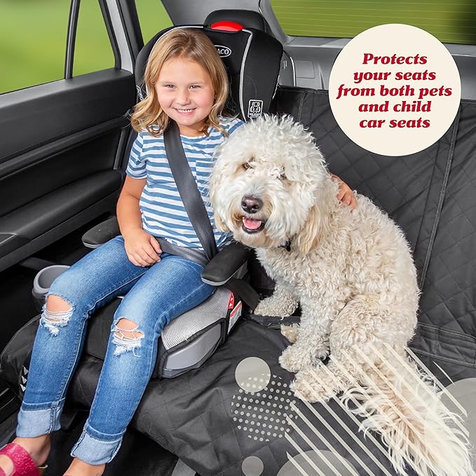 Lusso Dog Car Seat Cover and Car Trash Can- Waterproof Seat Cover and Leak Proof Trash Can - Organize and Clean Your Car