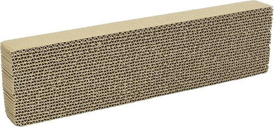 WARE Single Wide Corrugated Replacement Scratcher Pads for Cats (2-pack) - Catnip Included