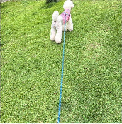 MayPaw 30ft Long Rope Dog Leash, 3/6/8/10/12/15/20FT Dog Lead Recall Training, Soft Padded Handle Thick Nylon Pet Leash for Large Medium Dogs (30ft * 1/2", Blue Black)