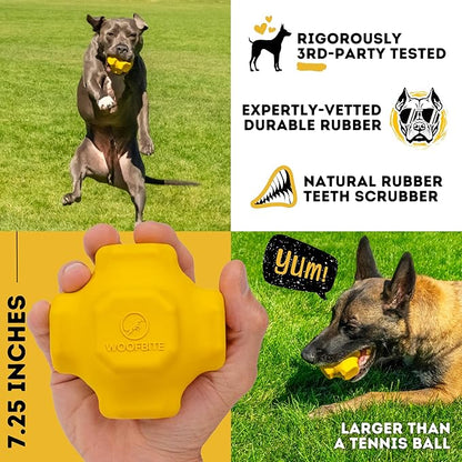 Indestructible Jumping Jack Chew Toy - Lifetime Replacement - Durable Dog Toy for Aggressive Chewers - Safe, Non-Toxic Natural Rubber - Interactive, Chew & Fetch - Tough, Heavy Duty - 4.5”