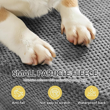 Deconovo Pet Stairs for Small & Elderly Dogs Cats 3-Step Dog Ramp Non-Slip Surface, Soft Washable Cover, Portable for Couch & Bed Use –Ideal for Senior Pets, Compact Storage Friendly, 15.7" H Ash Gray