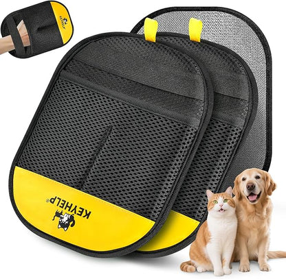 2PCS Pet Hair Removal Gloves for Dogs & Cats, Newly Upgraded Reusable Electrostatic Pet Hair Glove, Magic Brush Pet Hair Remover Tool for Clothing, Couch, Carpet, Car Seat