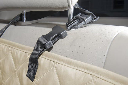 Furhaven Universal Water-Resistant Quilted Hammock-Style Backseat or Cargo Area Protector - Clay, One Size