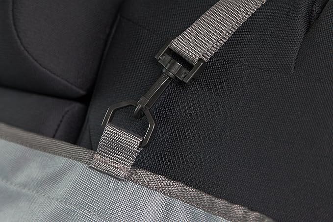 IRIS USA Large Dog Car Seat Hammock Cover, Water-Resistant and Easy Install Fits Standard Size Car Backseat Cover and Protects Against Dirt and Animal Hair for Pet Dog Cat, Gray