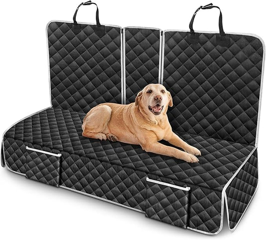 Dog Car Seat Cover Compatible with GMC Sierra 1500 2500 3500 SLT AT4 Denali Back Seat Accessories 2000-2025 2026, Waterproof Pet Bench Backseat Covers with Non-Slip Backing for Large Truck