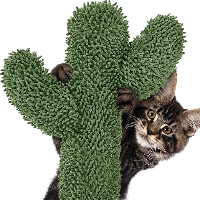 Yaheetech Cactus Cat Tree for Indoor Cats, 62in Cat Tower with Scratching Posts, Hammock & Dangling Ball, Multi-Level Condo Activity Center Furniture