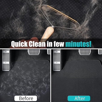 Pet Hair Removal Tool 2 Pack Dog Cat Pet Hair Remover for Furniture Portable Pet Hair Fur Removal Tools Carpet Rakes Scraper for Furniture Car Mat Pet Tower Rugs