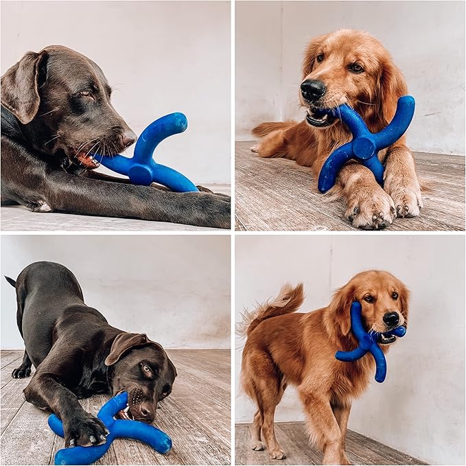 Tuff Pupper SuperChewer Tough Boomerang Toy | Lifetime Replacement | Strong Natural Rubber | Great Dog Fetch Toy | Toys for Dogs | Ultra Durable Chew Toys for Aggressive Chewers | for Large Breeds