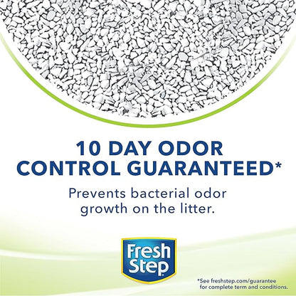 Fresh Step Cat Litter, Unscented, Odor Control | Clumping Formula | Activated Charcoal | 14 lb | Pack of 2