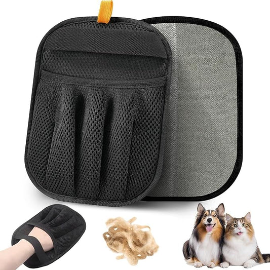 Pet Hair Removal Glove for Dogs & Cats, Enhanced Reusable 5-Finger Electrostatic Glove, Strong-Adhesion Remover for Clothing, Couch, Carpet, Car Seat & Rug(Upgraded Full-Coverage)