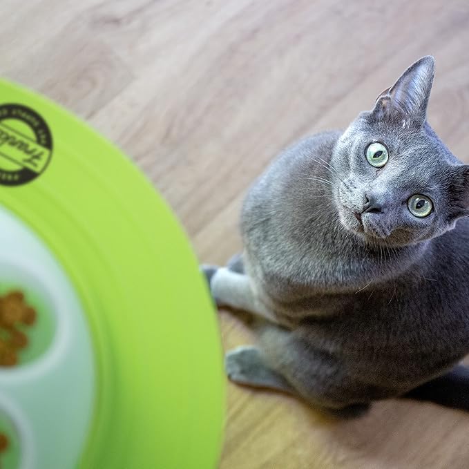 Franklin Pet Supply Co. Interactive Cat Digging Slow Feeder Bowl - Toy Bowl for Treats + Food - Scratching Feeder - Interactive for Cats + Kittens