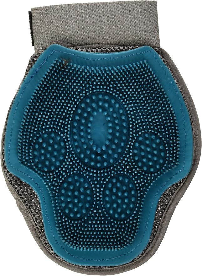 Petmate 89801 Furbuster 3-in-1 Dog Grooming Glove, Vibrant Plum, Teal/Pearl