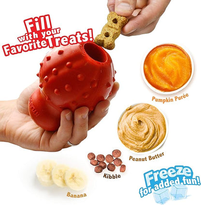 Nylabone Treatin' Cone Strong Stuffable Chew Toy for Dogs, Natural Rubber Fillable Treat Toy, Treat Dispensing Dog Toy, Bacon Flavor, Medium Dogs- Up to 35 lbs, 1 Count