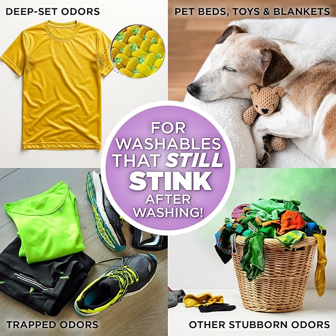 Pooph Laundry Additive 2 Pack 32oz Odor Eliminator for Clothes Pet Urine Smell Remover Fragrance Free Laundry Booster for Dogs Cats Sweat Smoke Odor